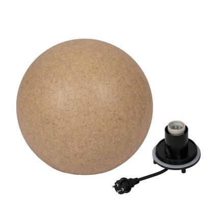 Lámpara de exterior STONO 1x E27/20W/230V, diámetro 50 cm, IP65, beige