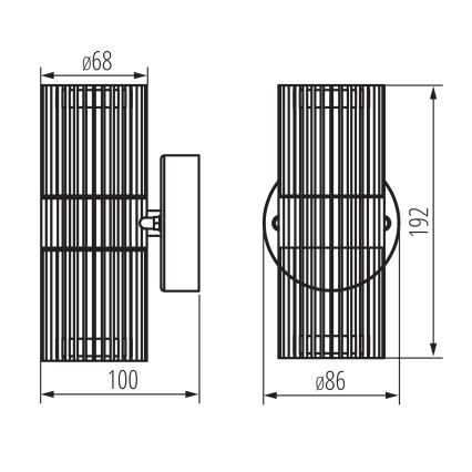 Aplique de pared exterior orientable RADILO 2xGU10/11W/230V IP44 negro