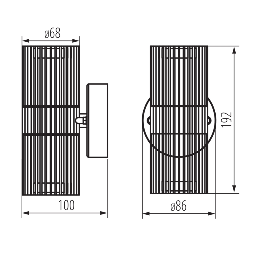 Aplique de pared exterior orientable RADILO 2xGU10/11W/230V IP44 negro