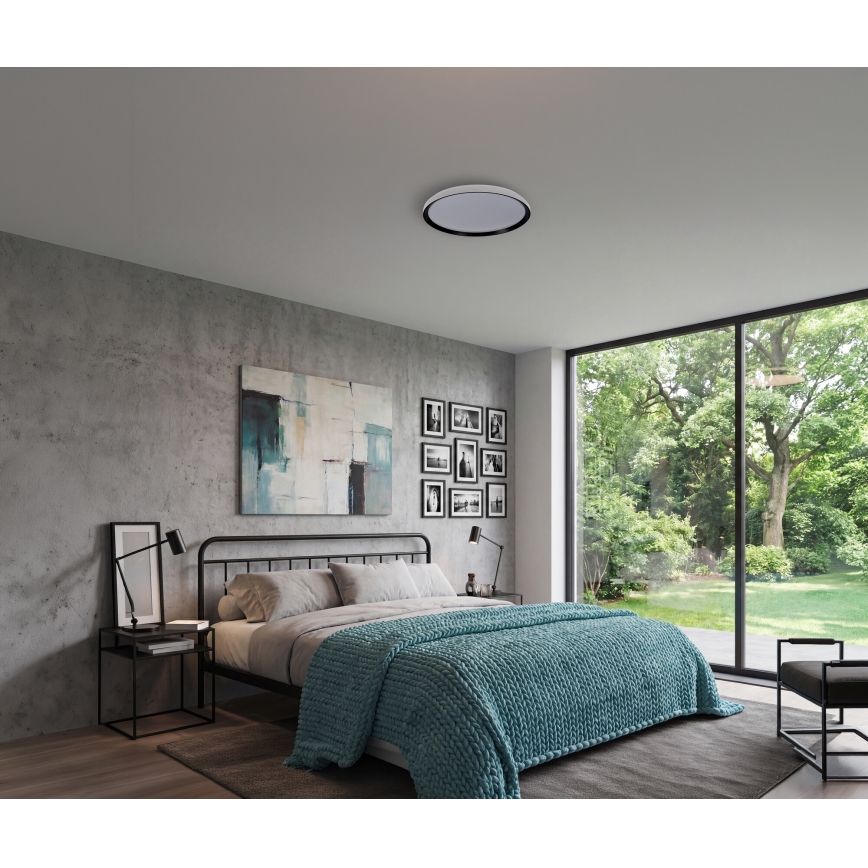 Lámpara de techo LED regulable LIXAN LED/47W/230V 3000-6500K Ø 38,6 cm blanco/negro + mando a distancia
