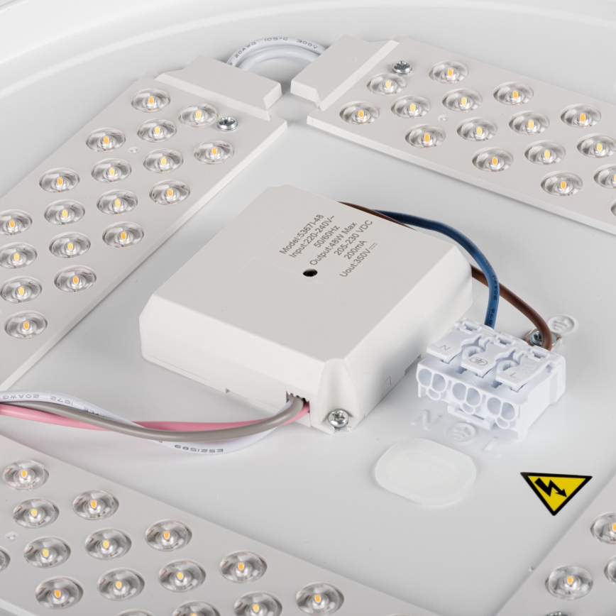 Lámpara de techo LED regulable LIXAN LED/47W/230V 3000-6500K Ø 38,6 cm blanco/negro + mando a distancia