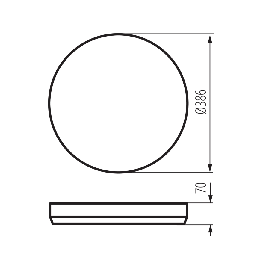 Lámpara de techo LED regulable LIXAN LED/47W/230V 3000-6500K Ø 38,6 cm blanco/negro + mando a distancia