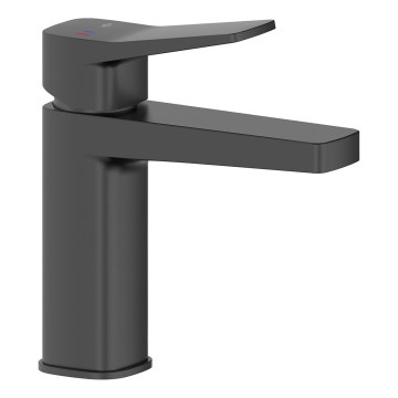 KFA Armatura 4522-825-81 - Grifo de lavabo + desagüe MALAGA 17 cm negro
