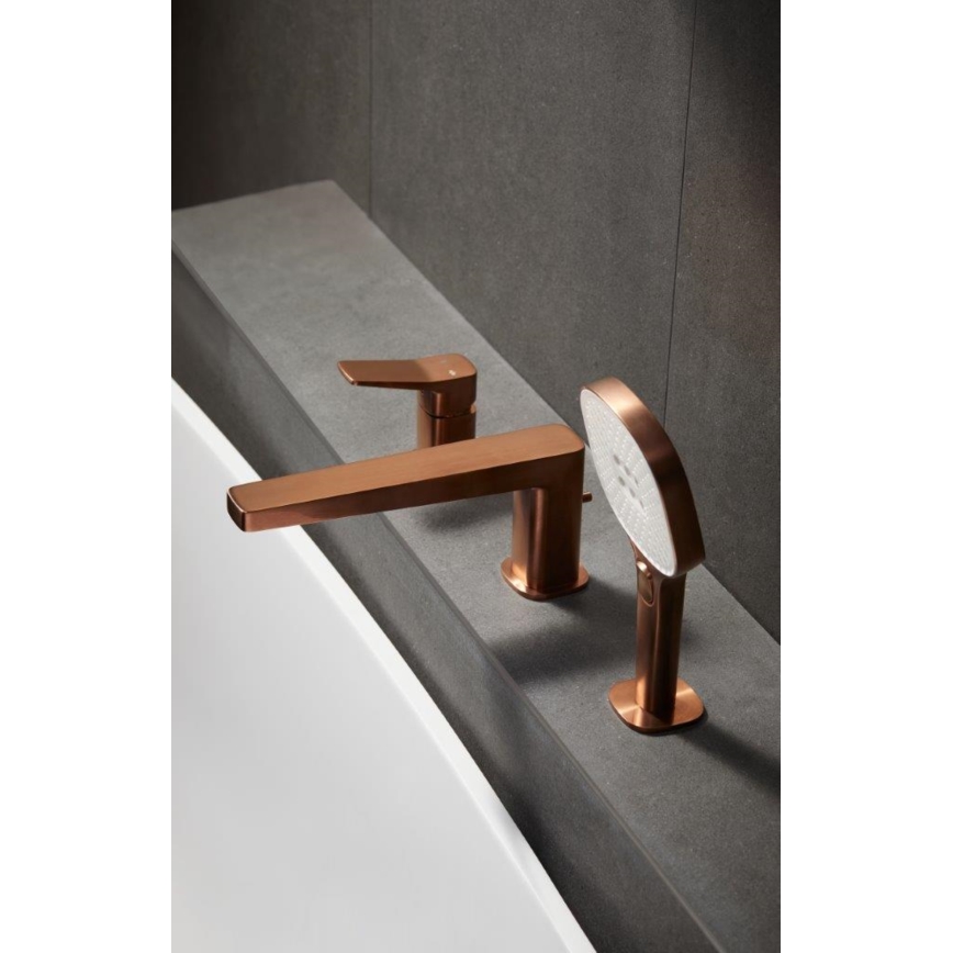 KFA Armatura 4525-210-34 - Grifo de bañera de 3 orificios MALAGA oro rosa