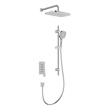 KFA Armatura 4529-301-00 - Conjunto de ducha con mezclador empotrado MALAGA, cromo brillante