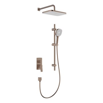 KFA Armatura 4529-301-34 - Set de ducha con grifería empotrada MALAGA oro rosa