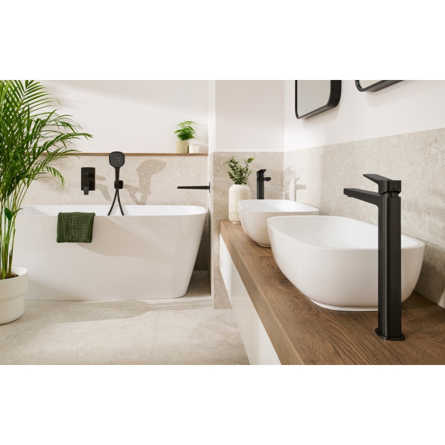 KFA Armatura 4529-301-81 - Set de ducha con grifo empotrado MALAGA negro
