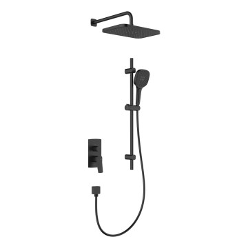 KFA Armatura 4529-301-81 - Set de ducha con grifo empotrado MALAGA negro
