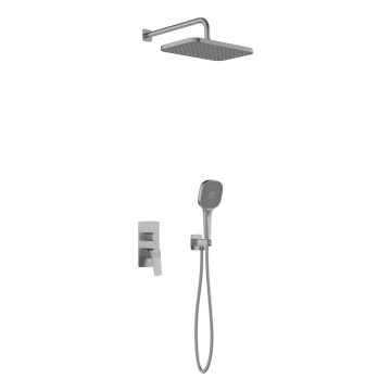KFA Armatura 4529-501-61 - Set de ducha con grifería empotrada MALAGA, gris metálico