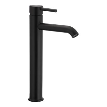 KFA Armatura 5032-612-81 - Grifo de lavabo + desagüe con rebosadero MOZA 33 cm mate negro