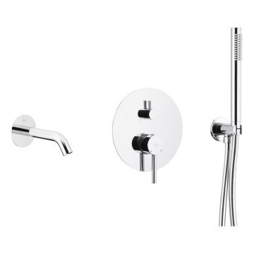 KFA Armatura 5039-401-00 - Juego de baño con grifo empotrado MOZA cromo brillante