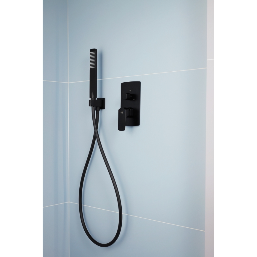 KFA Armatura 5539-511-81 - Grifería de ducha con grifo empotrado MOKAIT latón/mate negro