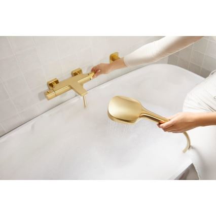 KFA Armatura 5754-010-31 - Grifo termostático para bañera MALAGA oro cepillado