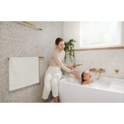 KFA Armatura 5754-010-31 - Grifo termostático para bañera MALAGA oro cepillado