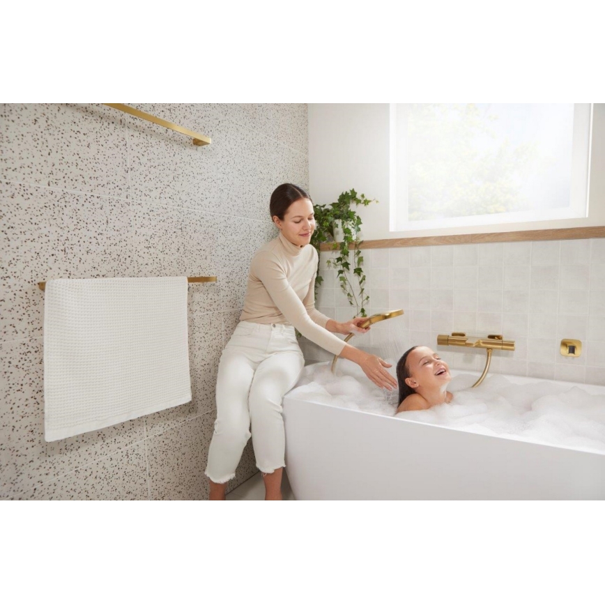 KFA Armatura 5754-010-31 - Grifo termostático para bañera MALAGA oro cepillado