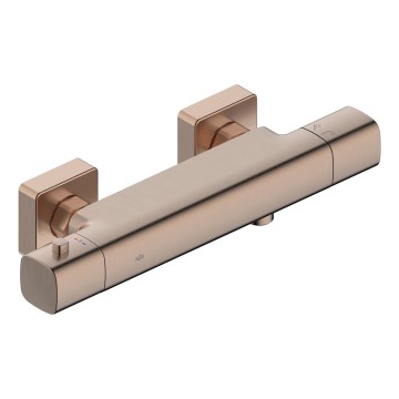 KFA Armatura 5756-010-34 - Mezclador termostático para ducha MALAGA en oro rosa