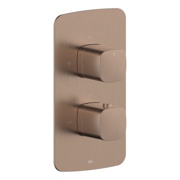 KFA Armatura 5759-001-34 - Mezclador termostático de ducha para instalación empotrada MALAGA oro rosa