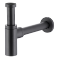 KFA Armatura 600-003-81 - Sifón redondo para lavabo latón/mate negro