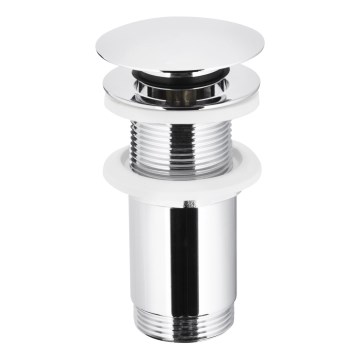 KFA Armatura 660-253-00 - Desagüe para lavabo sin rebosadero CLICK-CLACK diá. 6,6 cm cromo brillante
