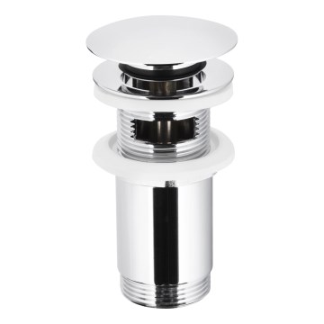 KFA Armatura 660-254-00 - Desagüe para lavabo con rebosadero CLICK-CLACK d. 6,6 cm cromo brillante