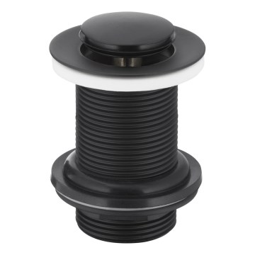 KFA Armatura 660-353-81 - Desagüe para lavabo sin rebosadero CLICK-CLACK diá. 6,2 cm latón/mate negro