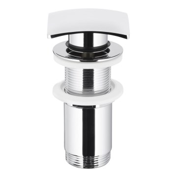 KFA Armatura 660-453-00 - Desagüe para lavabo sin rebosadero CLICK-CLACK 7x7 cm cromo brillante