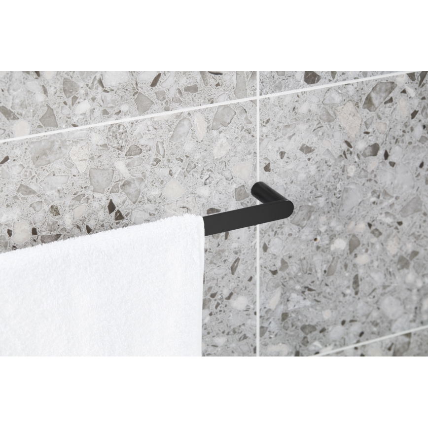 KFA Armatura 864-026-81 - Toallero de pared 47 cm acero inoxidable/mate negro