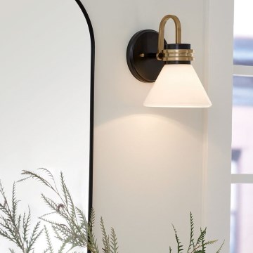 Kichler - Aplique de baño LED FARUM 1xG9/3W/230V IP44 negro/latón