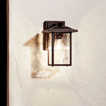 Kichler - Aplique de pared exterior CAPPANNA S 1xE27/60W/230V IP44 negro