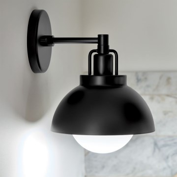 Kichler - Aplique NIVA 1xE27/40W/230V negro