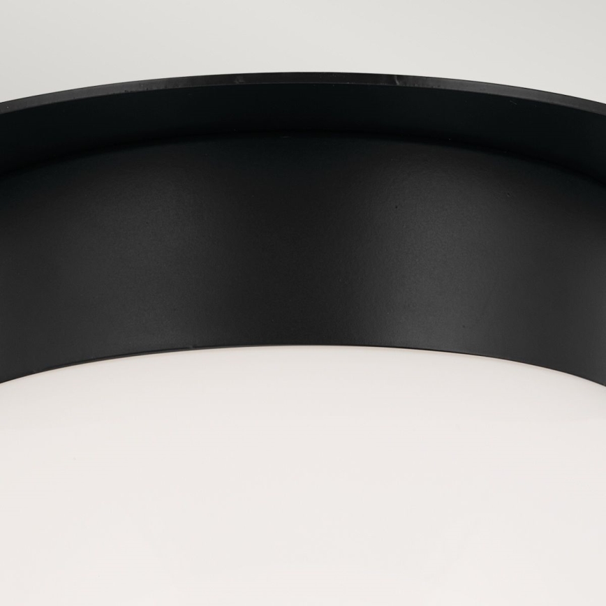 Kichler - Lámpara de techo ALBERS 1xE27/40W/230V diámetro 20,3 cm negra