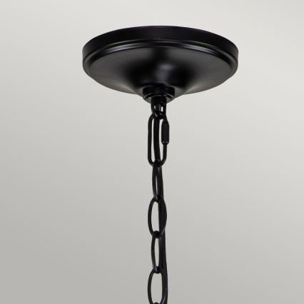 Kichler - Lámpara de araña con cadena CAPITOL HILL 12xE14/40W/230V negra