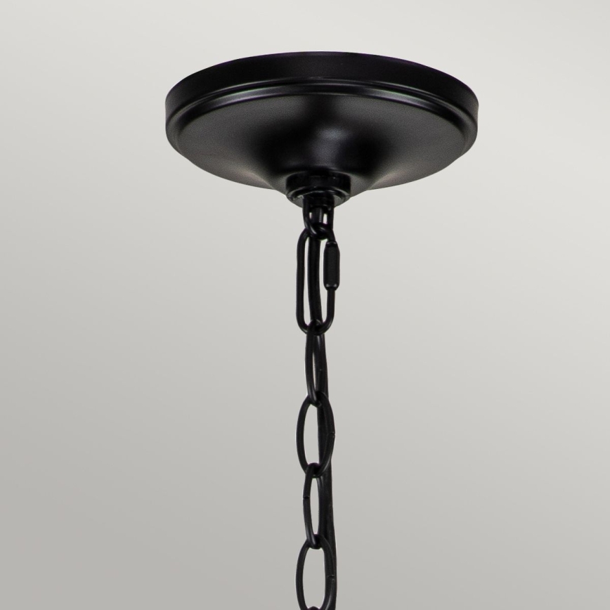 Kichler - Lámpara de araña con cadena CAPITOL HILL 12xE14/40W/230V negra