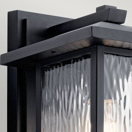 Kichler - Aplique de pared exterior CAPPANNA M 1xE27/60W/230V IP44 negro