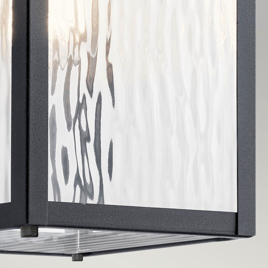Kichler - Aplique de pared exterior CAPPANNA M 1xE27/60W/230V IP44 negro