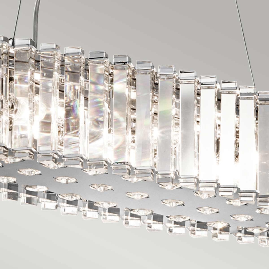 Kichler - Lámpara de araña LED para cuarto de baño CRYSTAL SKYE 8xG9/3W/230V IP44
