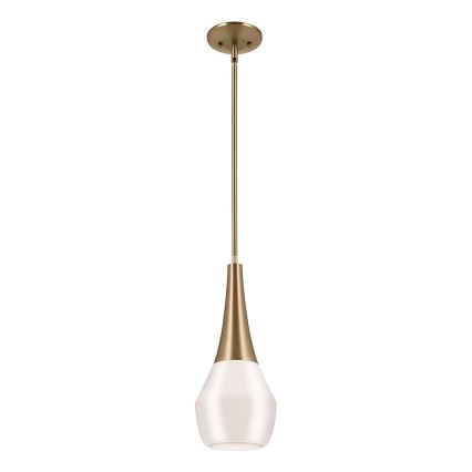 Kichler - Lámpara colgante DEELA 1xE27/60W/230V diá. 17,8 cm latón