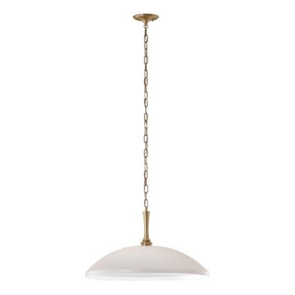 Kichler - Lámpara colgante con cadena DELAROSA 1xE27/60W/230V blanco/latón