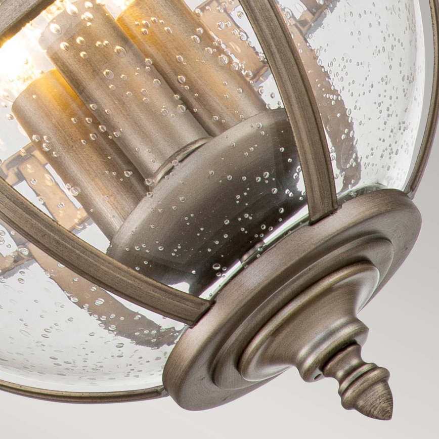 Kichler - Lámpara colgante para exterior con cadena HALLERON 3xE14/40W/230V IP44