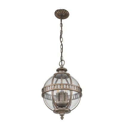 Kichler - Lámpara colgante para exterior con cadena HALLERON 3xE14/40W/230V IP44