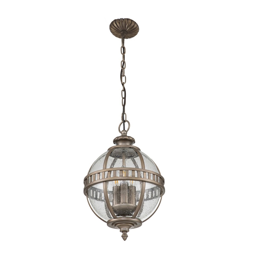 Kichler - Lámpara colgante para exterior con cadena HALLERON 3xE14/40W/230V IP44