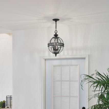 Kichler - Lámpara de exterior colgante en cadena HALLERON 3xE14/60W/230V IP44