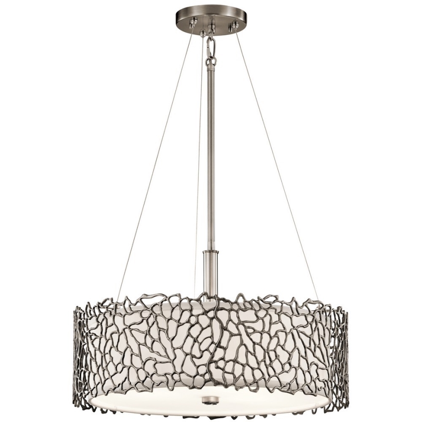 Kichler - Lámpara colgante SILVER CORAL 3xE27/100W/230V cromo mate