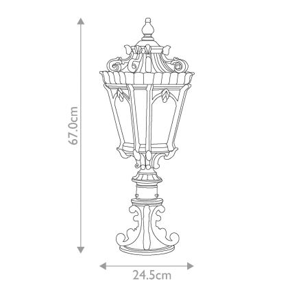 Kichler - Lámpara de exterior TOURNAI 2xE14/60W/230V IP44, acabado bronce
