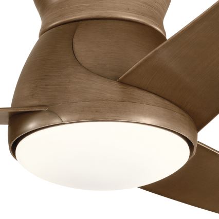 Kichler - Ventilador de techo LED regulable ERIS LED/10W/230V bronce IP44 + control remoto