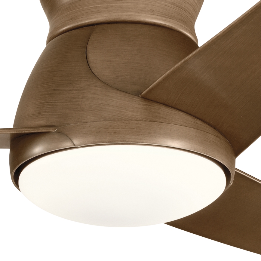 Kichler - Ventilador de techo LED regulable ERIS LED/10W/230V bronce IP44 + control remoto