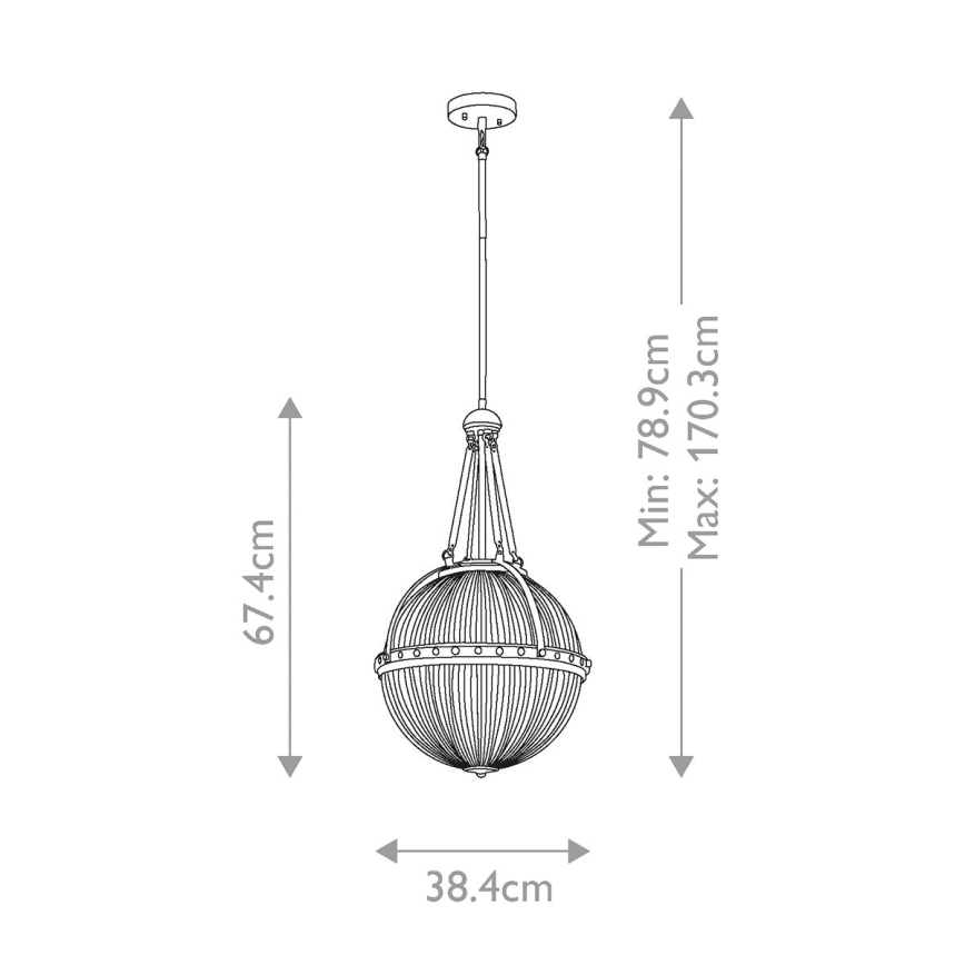 Kichler - Lámpara colgante ASTER 3xE14/60W/230V dorado