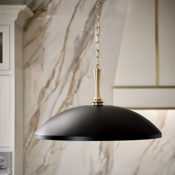 Kichler - Lámpara colgante con cadena DELAROSA 1xE27/60W/230V negro/latón