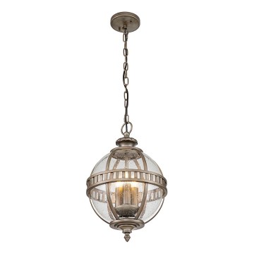 Kichler - Lámpara colgante para exterior con cadena HALLERON 3xE14/40W/230V IP44