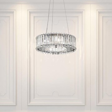 Kichler - Lámpara de araña LED para cuarto de baño CRYSTAL SKYE 6xG9/3W/230V IP44